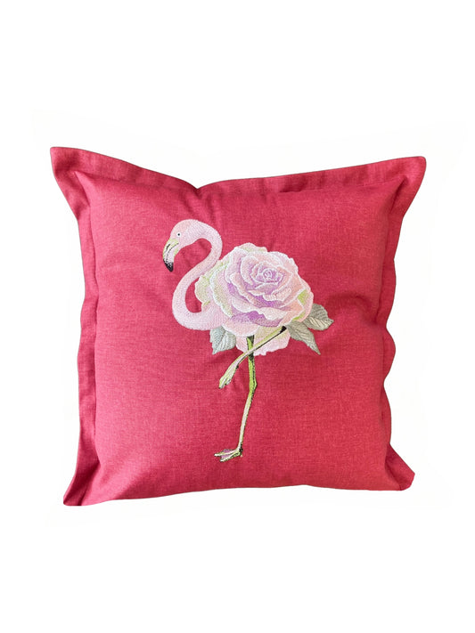 Flamingo Nakışlı Modern Kırlent Kılıfı